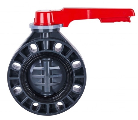 ABS Handle UPVC Wafer Type Butterfly Valve για OEM και βιομηχανικές εφαρμογές