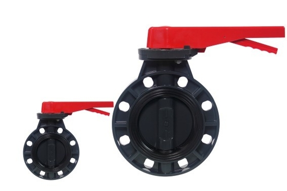 ABS Handle UPVC Wafer Type Butterfly Valve για OEM και βιομηχανικές εφαρμογές