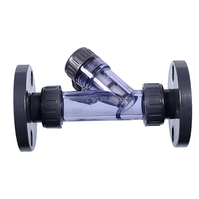 Βιομηχανία 1 ιντσών Διαφανής PVC Y-Strainer με πρίζα / σύνδεση νήματος και λαβή