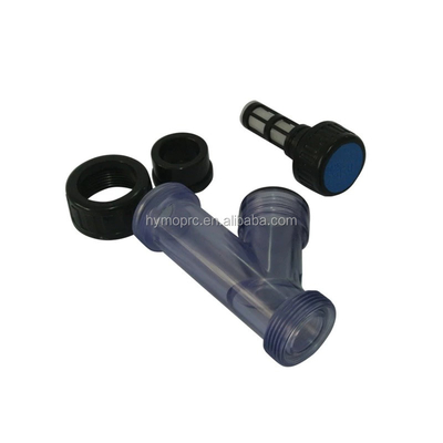 Βιομηχανία 1 ιντσών Διαφανής PVC Y-Strainer με πρίζα / σύνδεση νήματος και λαβή