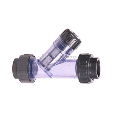 Βιομηχανία 1 ιντσών Διαφανής PVC Y-Strainer με πρίζα / σύνδεση νήματος και λαβή