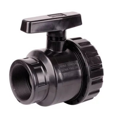 Κατασκευή Μαύρες βαλβίδες σφαίρας PVC 50 mm Γυναίκα Άντρας Υπηρεσία Τυποποίησης 1.0MPA Πίεση