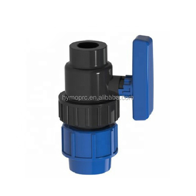 PP 1/2&quot;-4&quot; μπλε σύστημα άρδευσης Γεωργία Κατασκευή βαλβίδα σφαίρας συμπίεσης