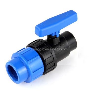 PP 1/2&quot;-4&quot; μπλε σύστημα άρδευσης Γεωργία Κατασκευή βαλβίδα σφαίρας συμπίεσης
