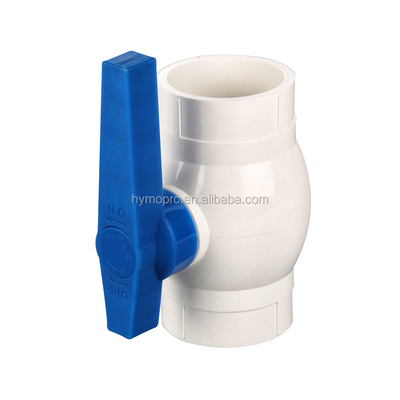 Υπηρεσία επεξεργασίας χύτευσης ASTM/DIN Standard 1/2 Inch PVC βαλβίδα μπάλας με κίτρινο λαβή