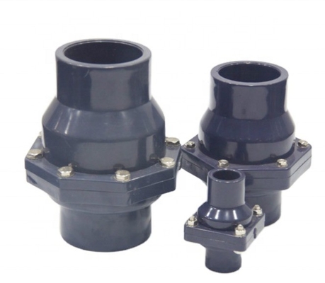 4&quot; PVC Non Return Swing Check Valve STANDARD Length και PP Ball για εφαρμογή αντλίας απορρόφησης