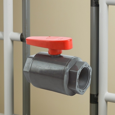 OEM κατασκευασμένη βαλβίδα μπάλας PVC δύο τεμαχίων STANDARD πάχος στρογγυλή λαβή δωρεάν δείγματα