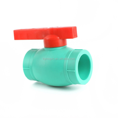40 mm PPR βαλβίδα σφαίρας σε λευκό/πράσινο με πρίζα/σύνδεση νήματος κατασκευασμένη