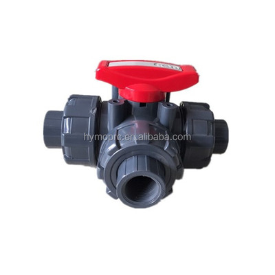 OEM ODM 2 ίντσες πισίνα 3 Way βαλβίδα μπάλας με την επεξεργασία της πλούσης υπηρεσία σε λευκό γκρι