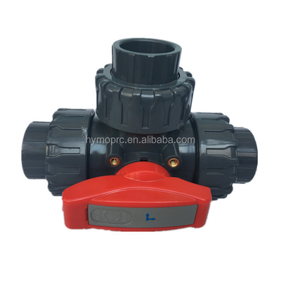 OEM ODM 2 ίντσες πισίνα 3 Way βαλβίδα μπάλας με την επεξεργασία της πλούσης υπηρεσία σε λευκό γκρι