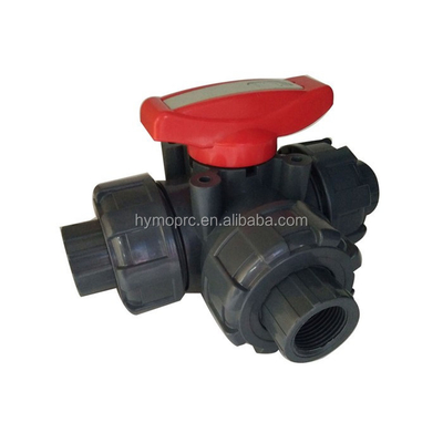 ISO πάχος Βιομηχανικός μετατροπέας 3 οδοι PVC 2 ίντσες βαλβίδα με πρίζες νήματος υποδομής OEM Ναι