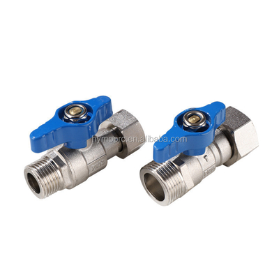 ΑΝΤΑΣΤΑΛΟΣ ΑΣΤΑΛΟΣ ASTM/DIN Standard Mini Ball Valve PEX Nickel Plated για σωλήνες αερίου χαλκού