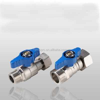 ΑΝΤΑΣΤΑΛΟΣ ΑΣΤΑΛΟΣ ASTM/DIN Standard Mini Ball Valve PEX Nickel Plated για σωλήνες αερίου χαλκού