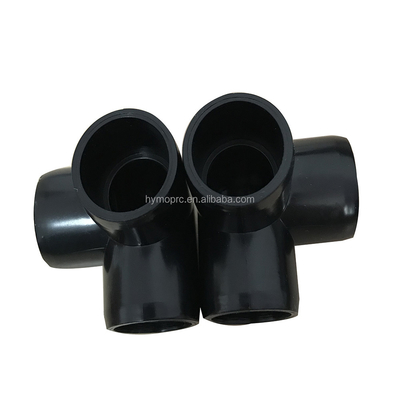 Μαύρο PVC 3-Way Αγκώνα για 1/2&quot; έως 1&quot; σωλήνες εξατομικεύσιμες OEM ODM