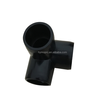 Μαύρο PVC 3-Way Αγκώνα για 1/2&quot; έως 1&quot; σωλήνες εξατομικεύσιμες OEM ODM