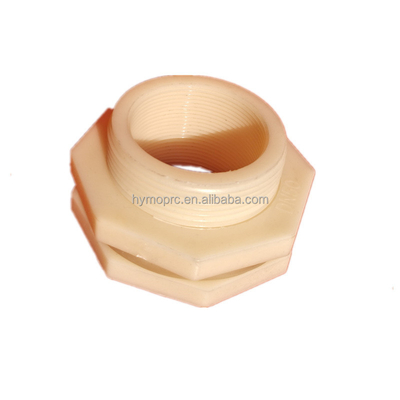 25 mm Bulkhead Union πλαστική δεξαμενή νερού συνδετήρας με φλάντσα OEM υποστηρίζεται