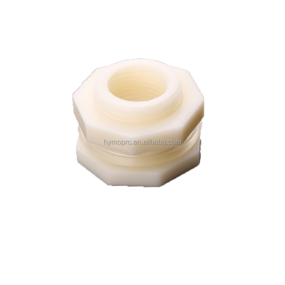 25 mm Bulkhead Union πλαστική δεξαμενή νερού συνδετήρας με φλάντσα OEM υποστηρίζεται