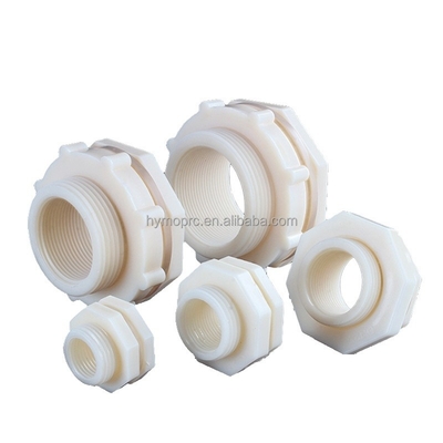 25 mm Bulkhead Union πλαστική δεξαμενή νερού συνδετήρας με φλάντσα OEM υποστηρίζεται