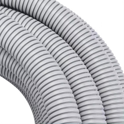 25 mm ευέλικτος κυματοειδής αγωγός PVC σε γκρι για τυποποιημένες ηλεκτρικές εφαρμογές
