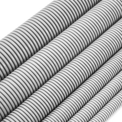 25 mm ευέλικτος κυματοειδής αγωγός PVC σε γκρι για τυποποιημένες ηλεκτρικές εφαρμογές